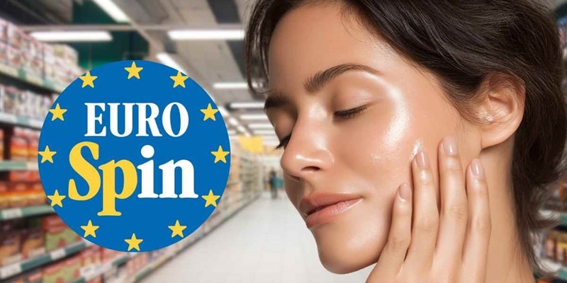 donna pelle luminosa logo eurospin supermercato