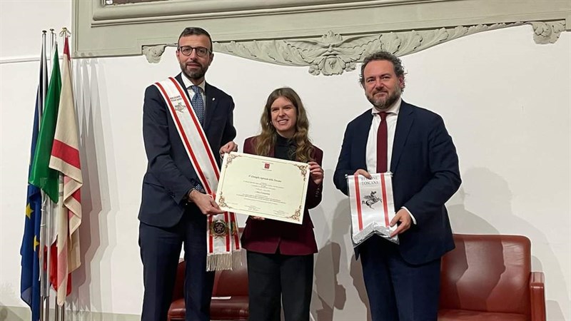 Premiazione al Consiglio della Regione Toscana per "La miglior tesi David Sassoli" 