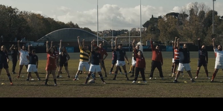 Rete nazionale Rugby Integrato: un frame dello spot nazionale