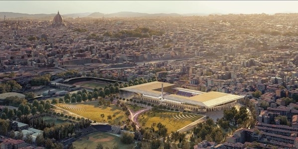 Il rendering del progetto stadio