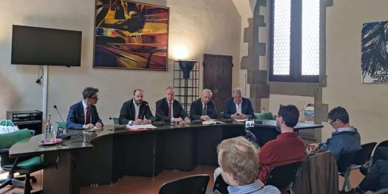 Un momento della conferenza stampa