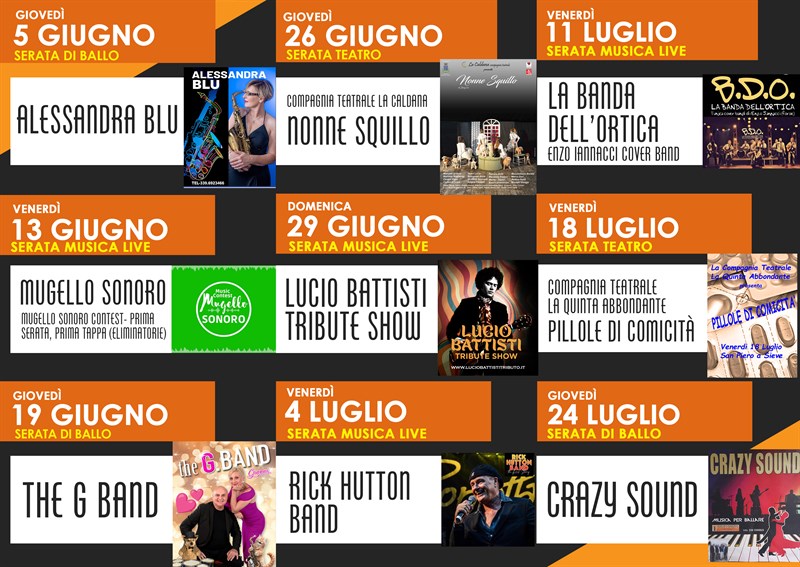 locandina - Serate al Parco 2025 San Piero a Sieve