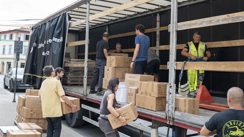 Il caricamento del camion