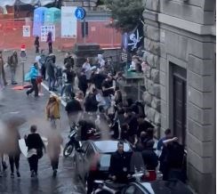 il corteo sale verso Le Rampe