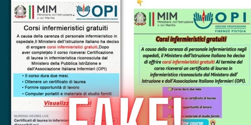 Attenzione alle fake news: “Laurea in infermieristica in due mesi”, ma è un falso