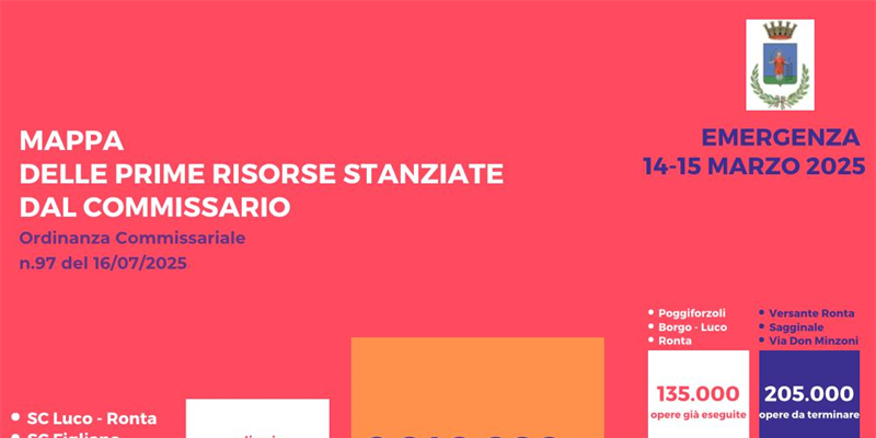 Un taglio della grafica relativa all'emergenza 