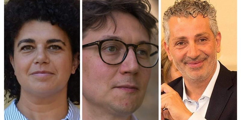I tre candidati Sindaco per le elezioni amministrative 2024 a Rufina: Chiara Mazzei, Daniele Venturi e Vito Maida