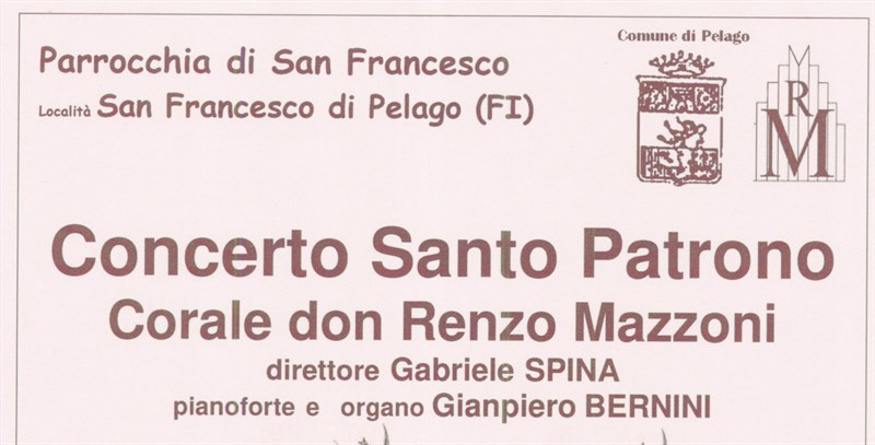 Locandina dell’evento "Concerto Santo Patrono" della Corale Don Renzo Mazzoni