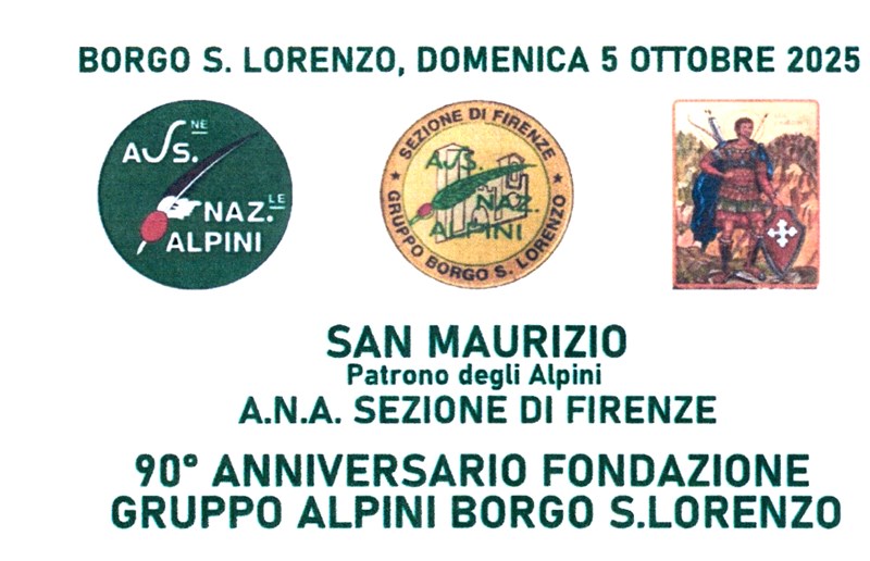 La locandina della festa degli alpini.