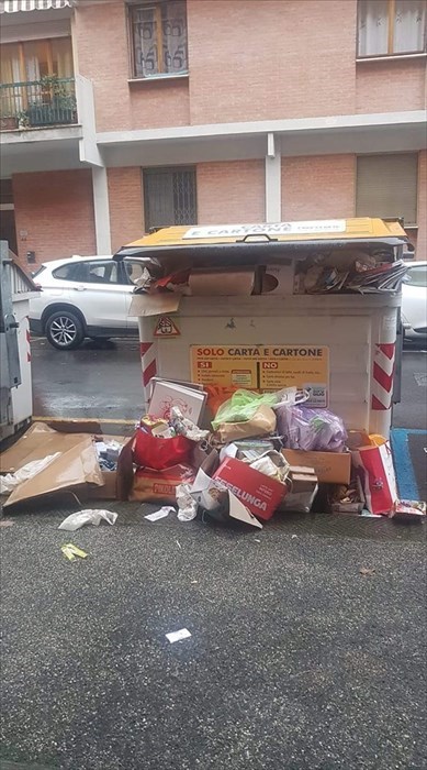 cassonetti straboccanti