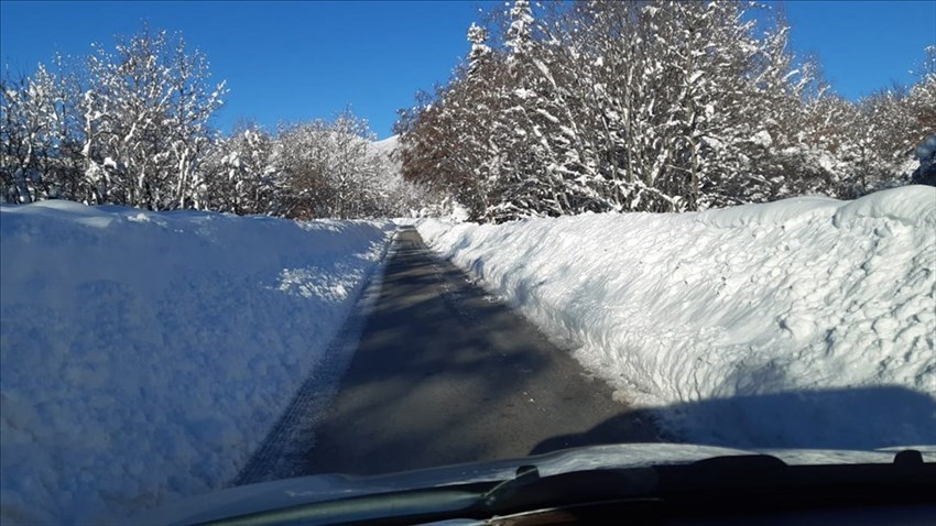 Sgombero della neve in Garfagnana