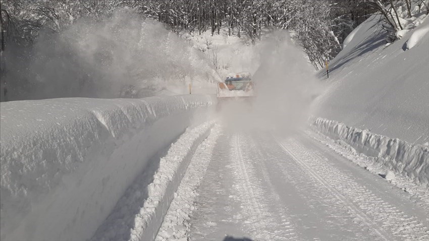 Sgombero della neve in Garfagnana