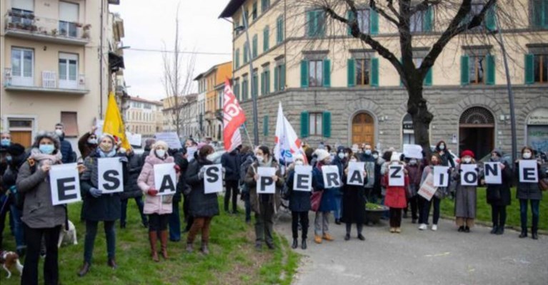 la manifestazione della scorsa settimana