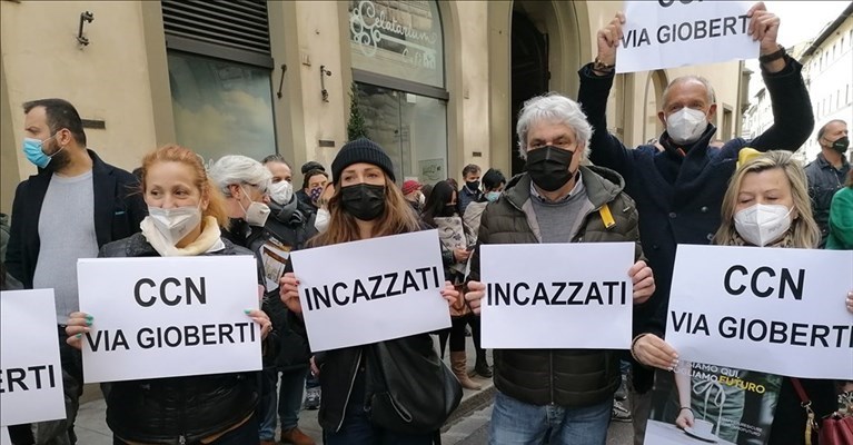 un momento della protesta