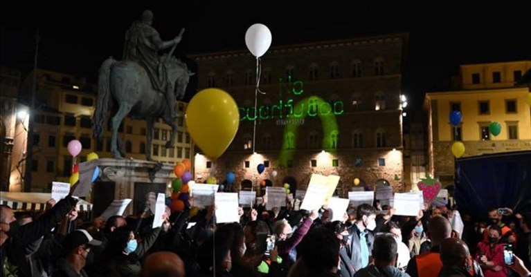 la manifestazione di ieri sera