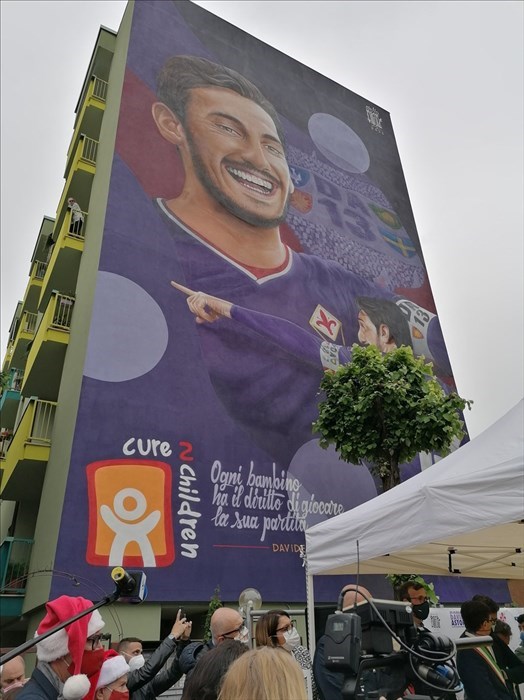 L'inaugurazione del murales