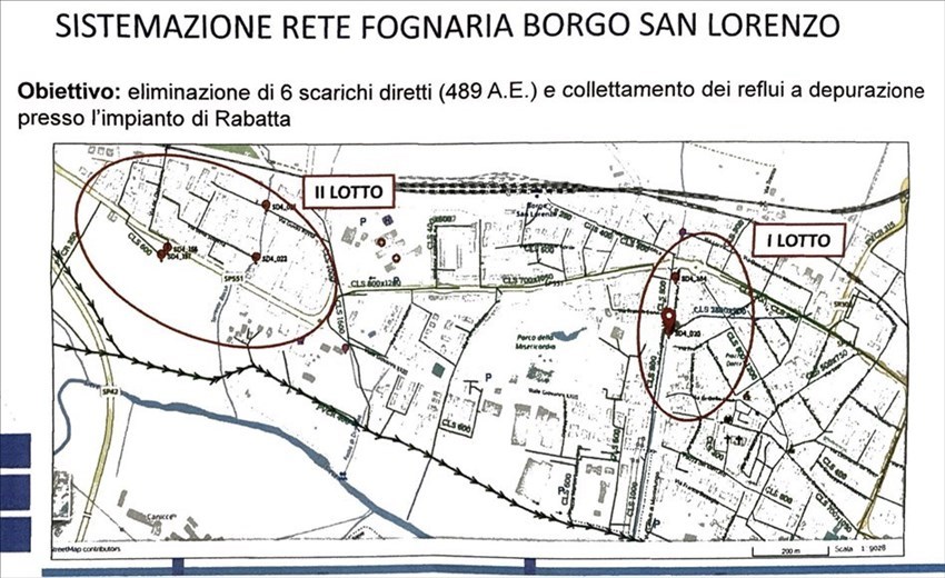 Lavori di sistemazione opere fognarie