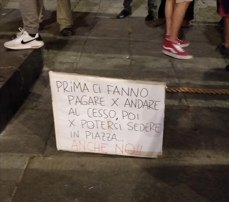 la manifestazione in Santo Spirito