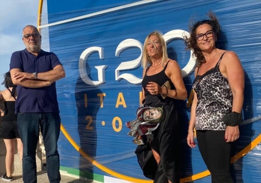 Vicchio al G20. Da sinistra Carla Campa, Bacciotti e Pieri