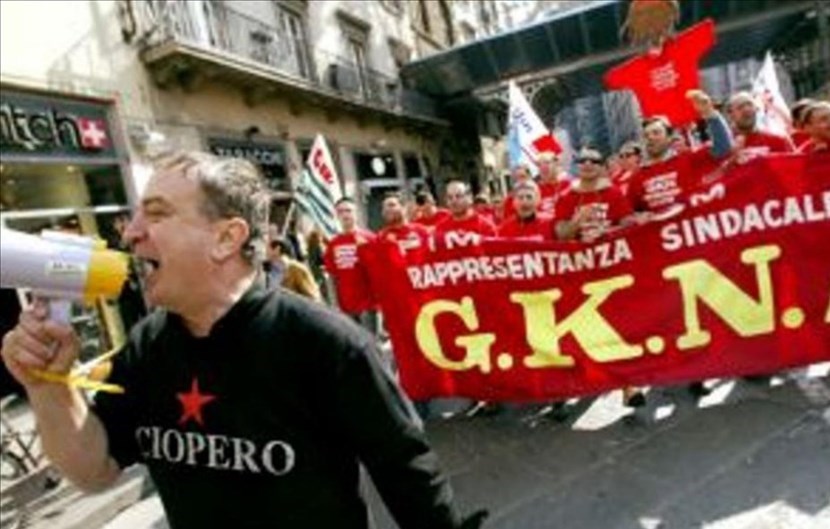 manifestazione di Gkn