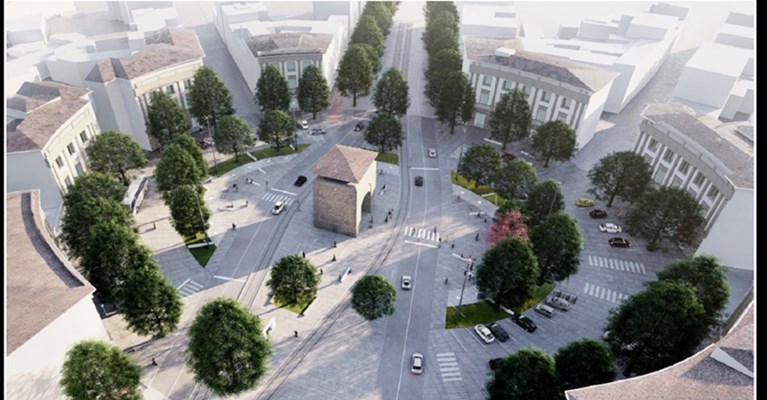 il rendering di piazza Beccaria