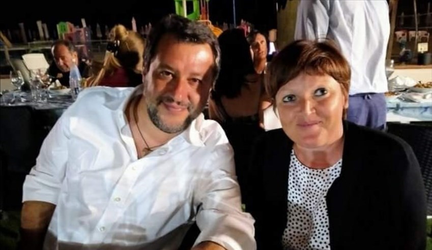 Elisa Tozzi con Matteo Salvini