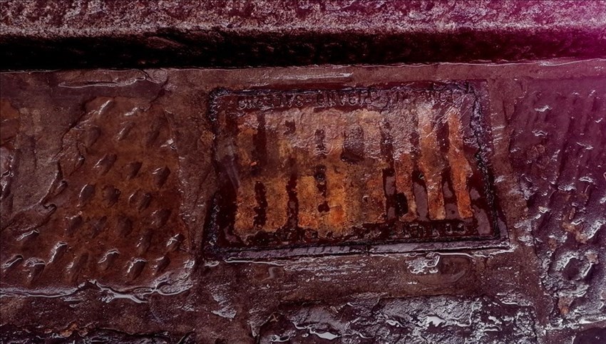 Una delle caditoie murate