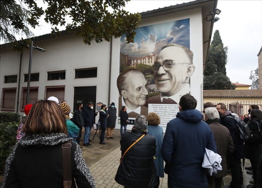 l'inaugurazione del murale