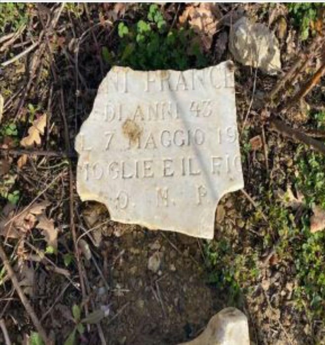 la macabra scoperta nel bosco accanto al cimitero di Trespiano