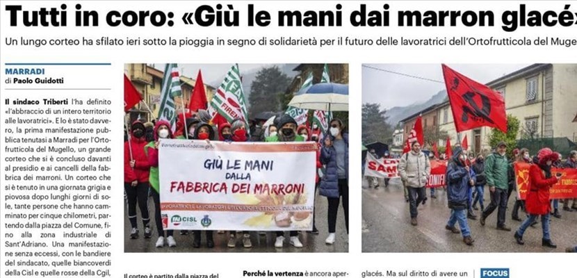 Uno degli articoli in cui si chiedeva di salvare la prestigiosa produzione. Inviatoci da Ridolfi