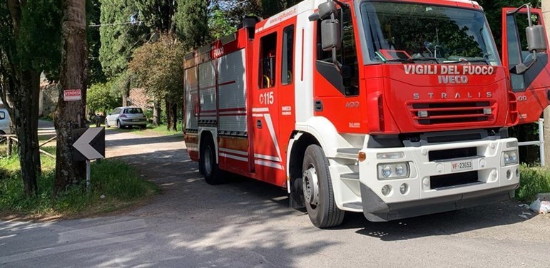 Sul posto per controlli i vigili del fuoco. Foto de repertorio