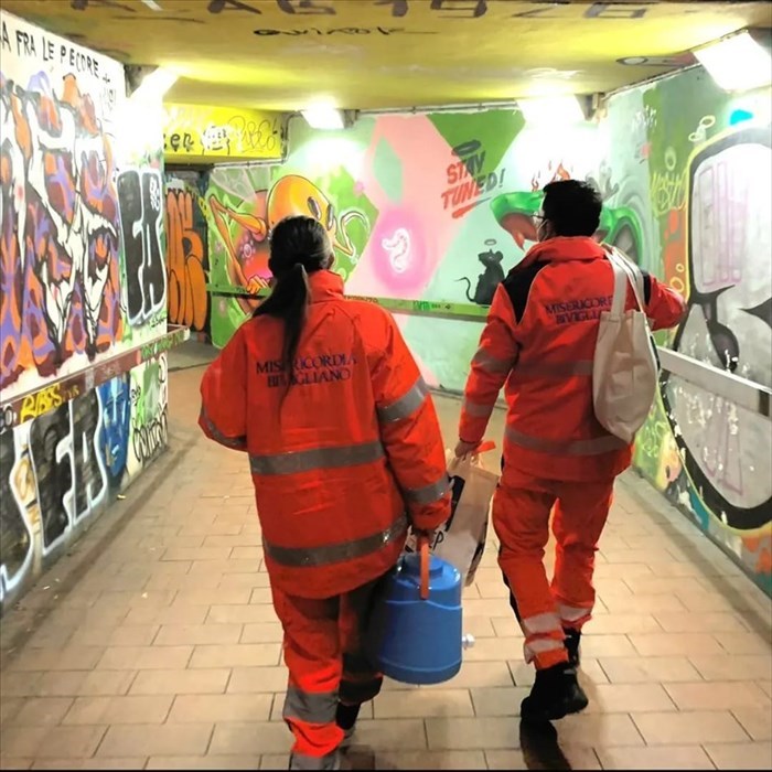 I volontari in azione per emergenza freddo