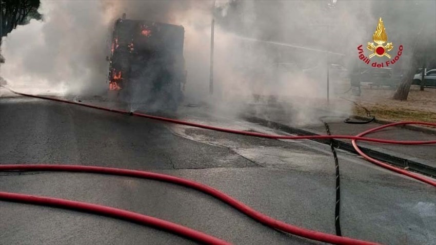 l'incendio di stamani