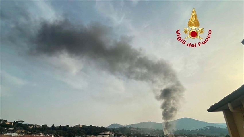 l'incendio di stamani