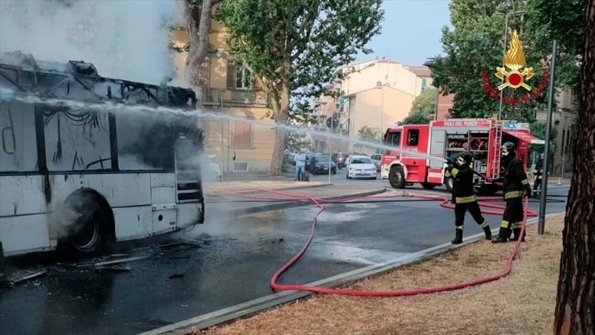 l'incendio di stamani