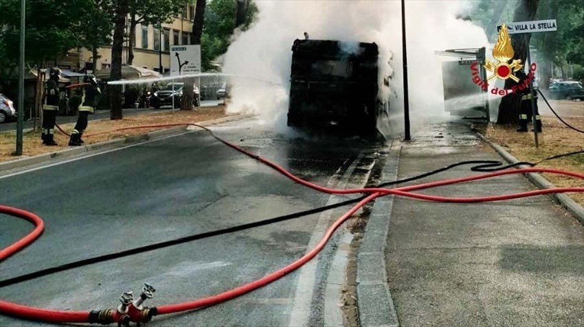 l'incendio di stamani