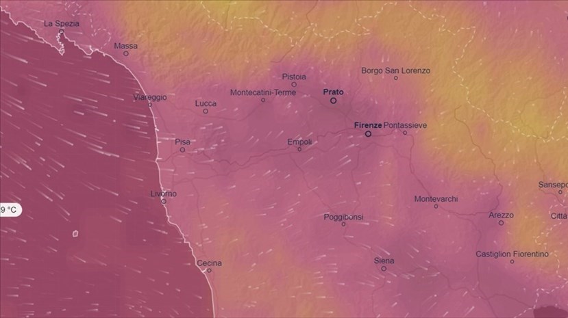 La mappa dei fumi e dei venti