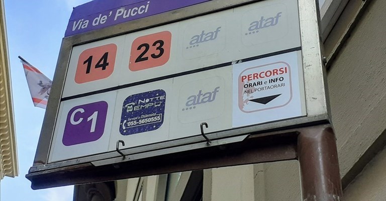 Una fermata del bus a Firenze