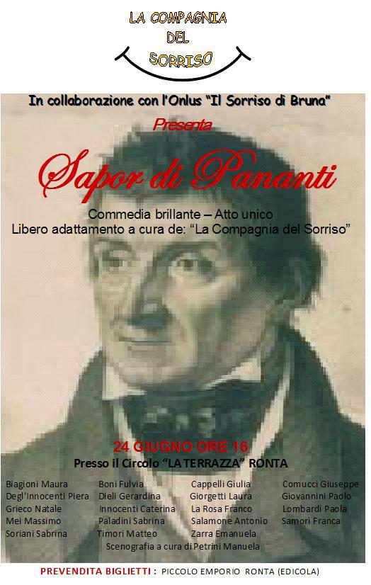 Ronta. La Compagnia del Sorriso ha messo in scena Pananti