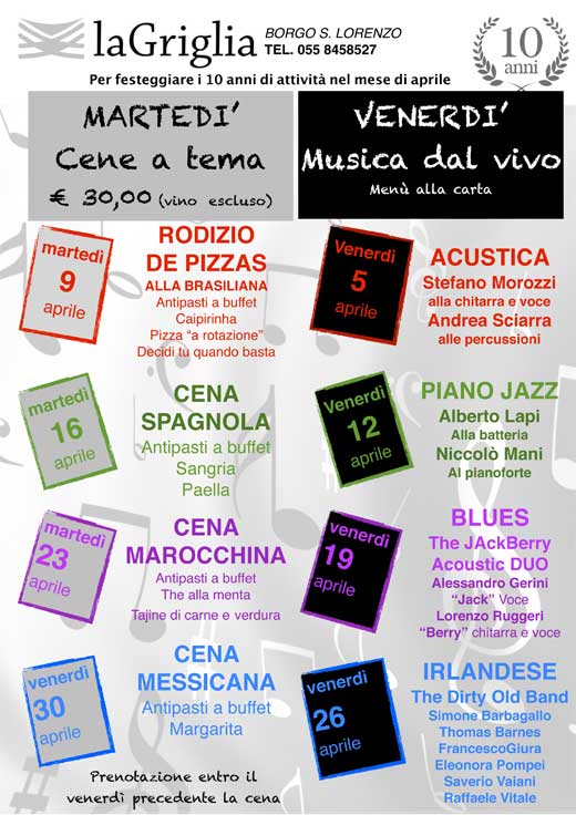 Borgo. ‘La Griglia’ compie dieci anni. Festeggia con cene e musica...