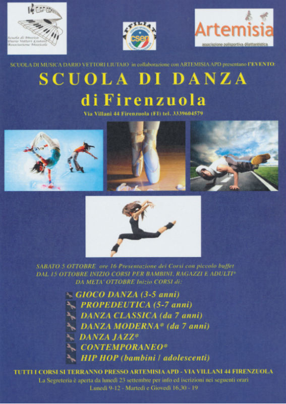 Scuola di danza a Firenzuola. Info...