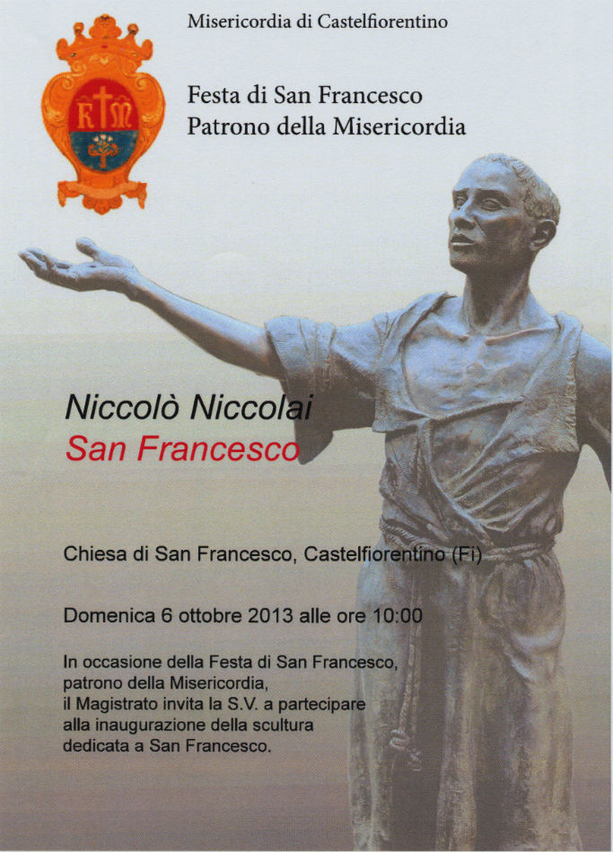 A Castelfiorentino la statua di San Francesco di Niccolò Nicccolai