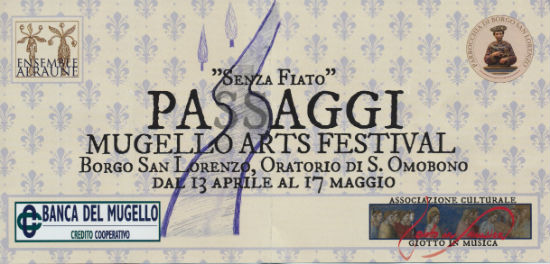 Mugello arts festival in Sant’Omobono. Inizio  domenica 13