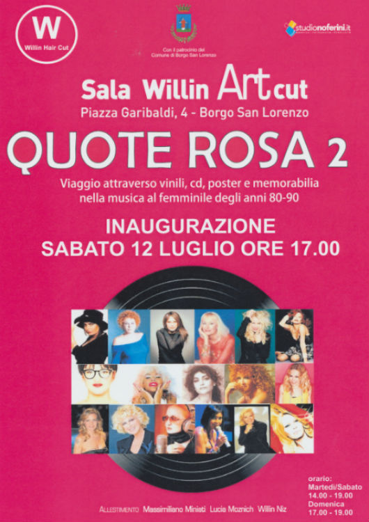 'Quote rosa 2'. Nuova mostra alla Willin Art Cut...