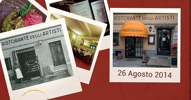 100 anni di gusto del Ristorante Degli Artisti