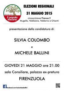 Regionali 2015. La candidature di Ballini e Colombo