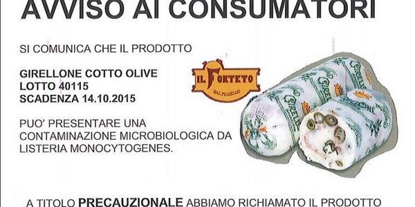 Batterio killer. Formaggio ritirato in corsa, al suo posto un cartello