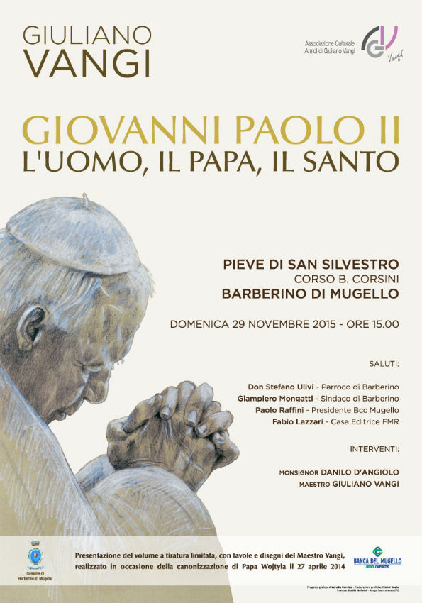 “Giovanni Paolo II – L’Uomo, il Papa, il Santo”. Libro con le opere di Vangi