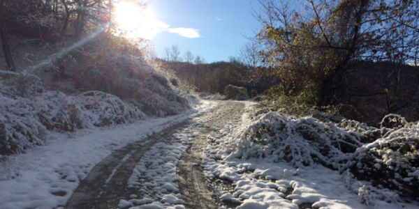 Pedalata sulla prima neve. Racconto e foto