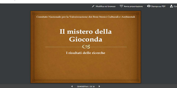 Gioconda - risultati ricerche in Powerpoint